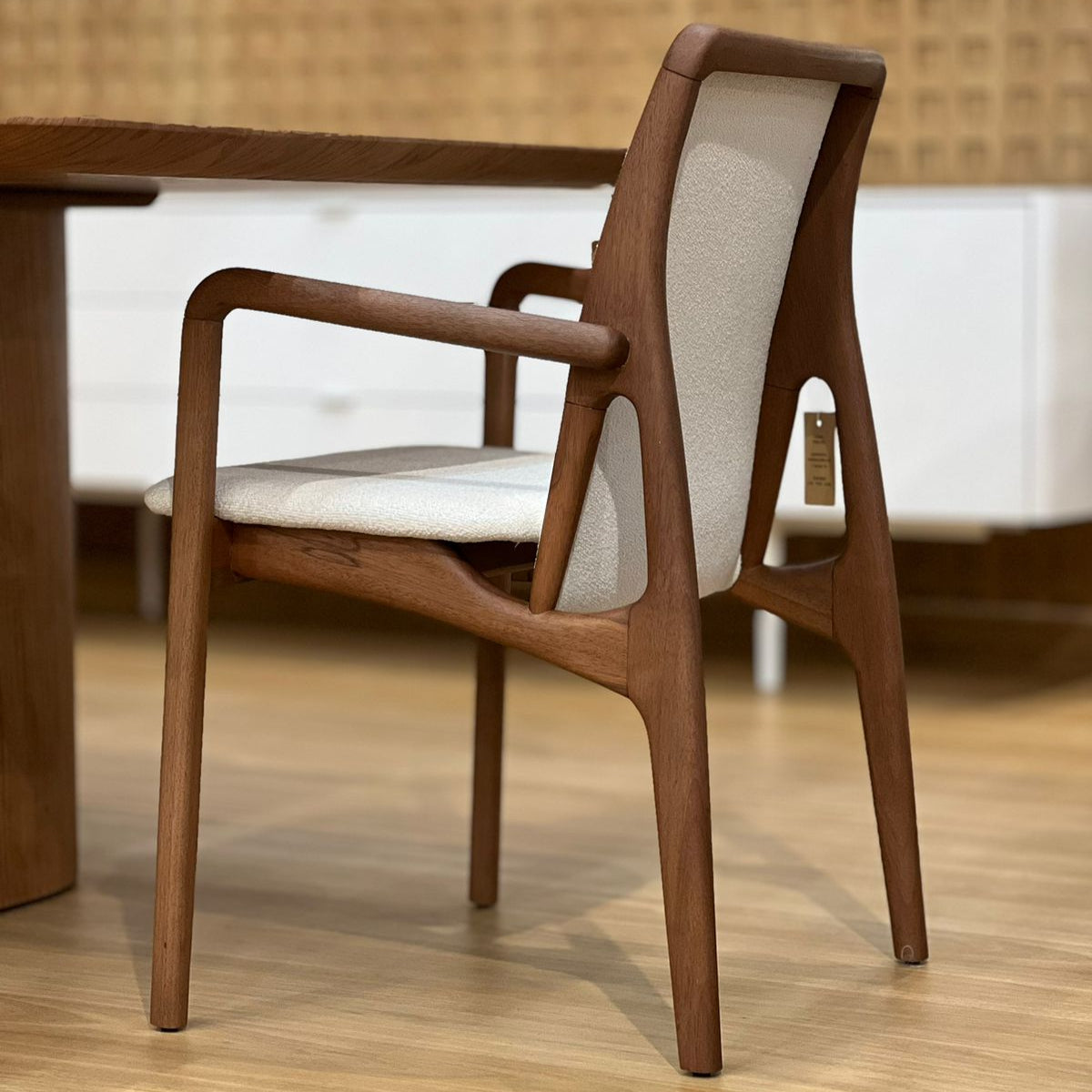 walnut modern dining chair