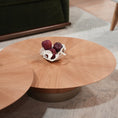 Load image into Gallery viewer, Wooden table with a decorative item on a textured surface
