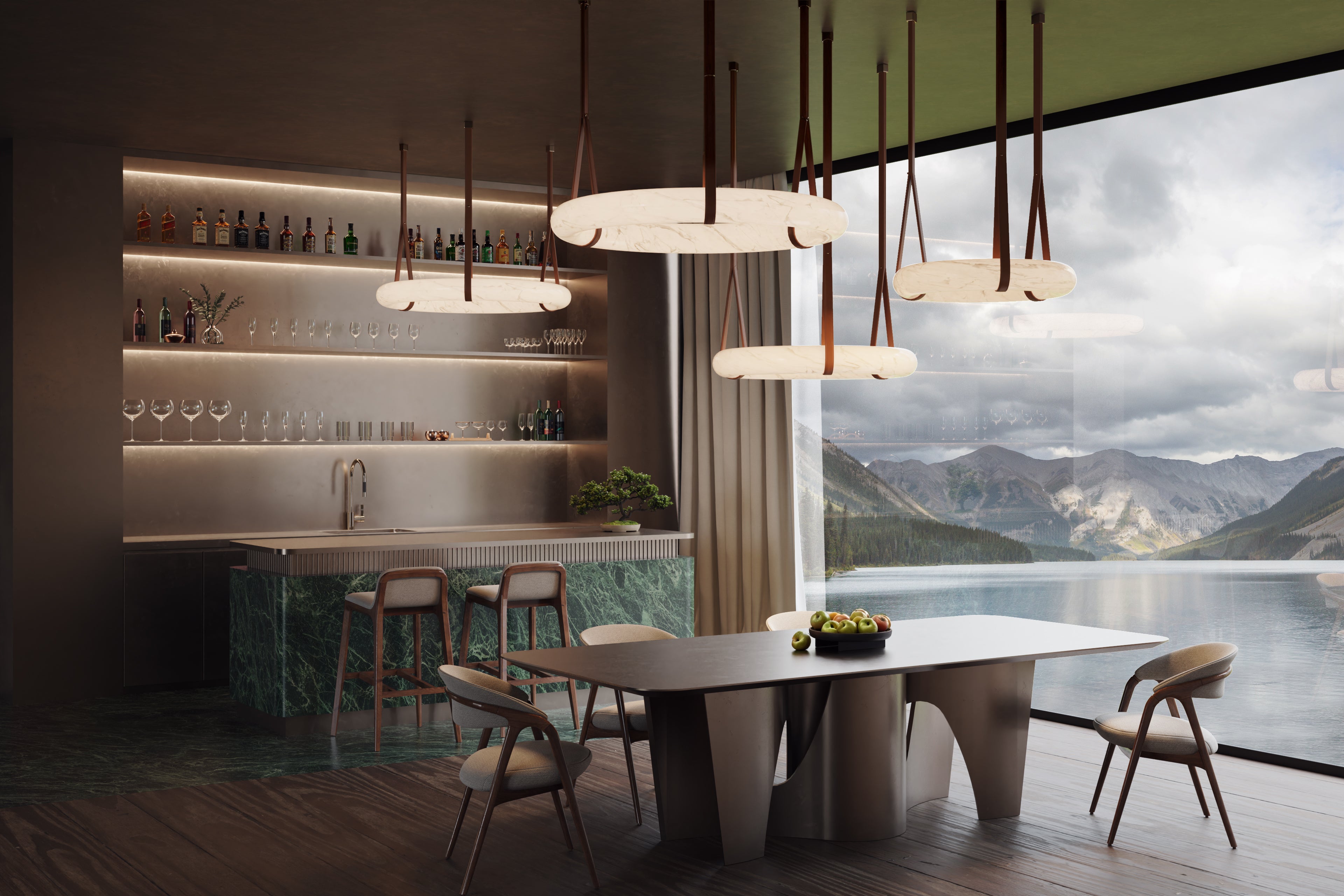 Dining room featuring dining table, dining chairs, bar stool, luxury dining room inspiration