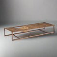 Load image into Gallery viewer, modern rectangular solid wood coffee table in oak wood finish