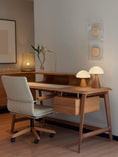 Charger l'image dans la visionneuse de la galerie, Wooden desk with chair and lamps in a room setting