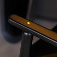 Load image into Gallery viewer, black wood chair detail
