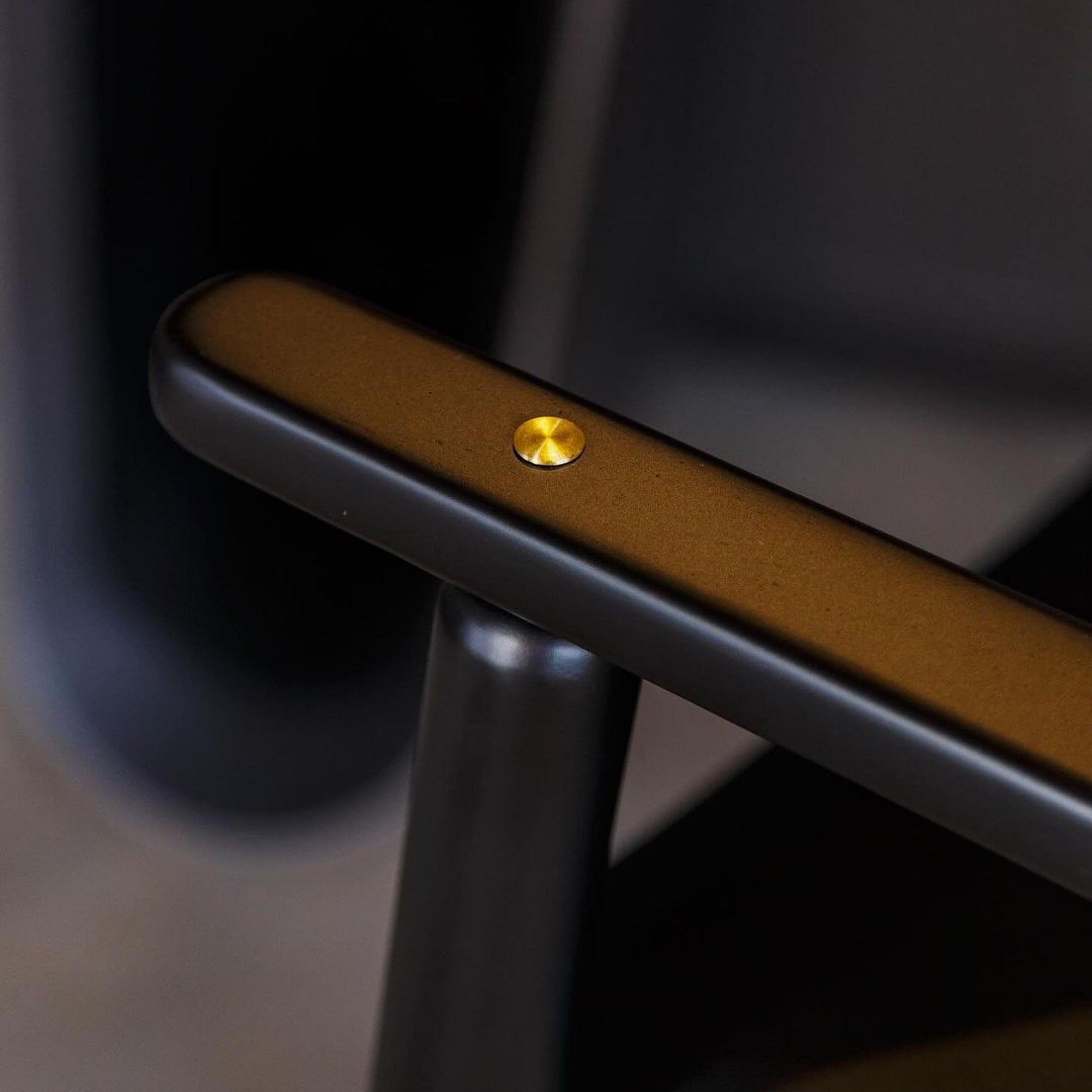 black wood chair detail