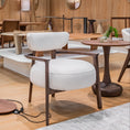 Load image into Gallery viewer, Modern interior design with wooden walls, tables, and chairs.
