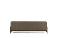 Load image into Gallery viewer, A sideboard with a smooth, lacquered finish with four doors, set on a white background.
