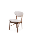 Load image into Gallery viewer, Chair with white cushioned seat and backrest on a white background
