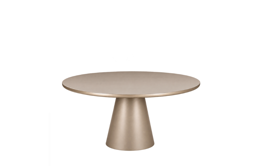 Cone Dining Table 36" in Stardust Lacquer Glass top