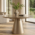 Load image into Gallery viewer, Cone Dining Table 36" in Stardust Lacquer Glass top
