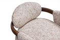 Load image into Gallery viewer, Close-up of a textured chair with wooden armrests on a white background
