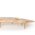Load image into Gallery viewer, Decorative table with a marble
 surface on a white background

