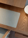 Charger l'image dans la visionneuse de la galerie, Wooden desk with a light gray mouse pad and a lamp on a blurred background
